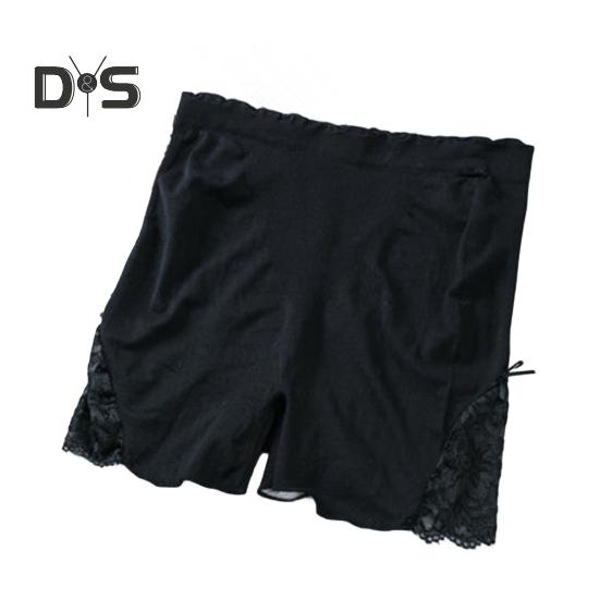 Sicherheitshose für Damen, hohe Elastizität, Bauchkontrolle, nahtlose Spitze, Anti-Exposition, hohe Taille, schmale Passform, schnelltrocknend, Minirock, Innenshorts, Yoga-Shorts