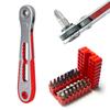 1/4 Inch Hex Shank Screwdriver with Tamper Proof Bits Mini Ratchet Offset Screwdriver for Tight Spaces Daily Household Repairs