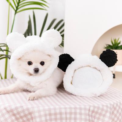 Pet Costume Cap with Ears  Shape Hat Party Cosplay Dress Accessories for Cats and Small Sized Dogs