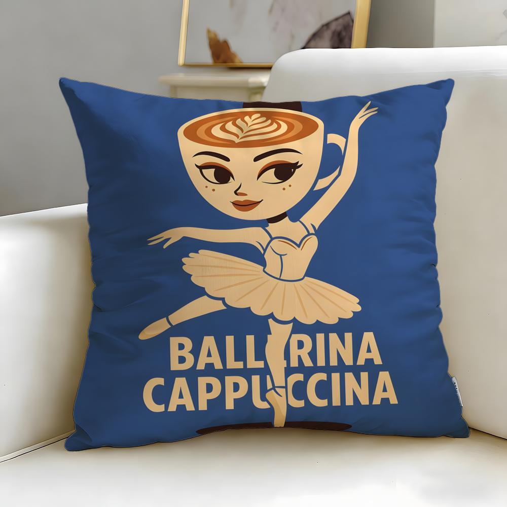 Popular Cartoon Brainrot Friends Cushion Cover Soft & Easy-Wash Pillow Case – Versatile for Couch, Bed, Travel and Office