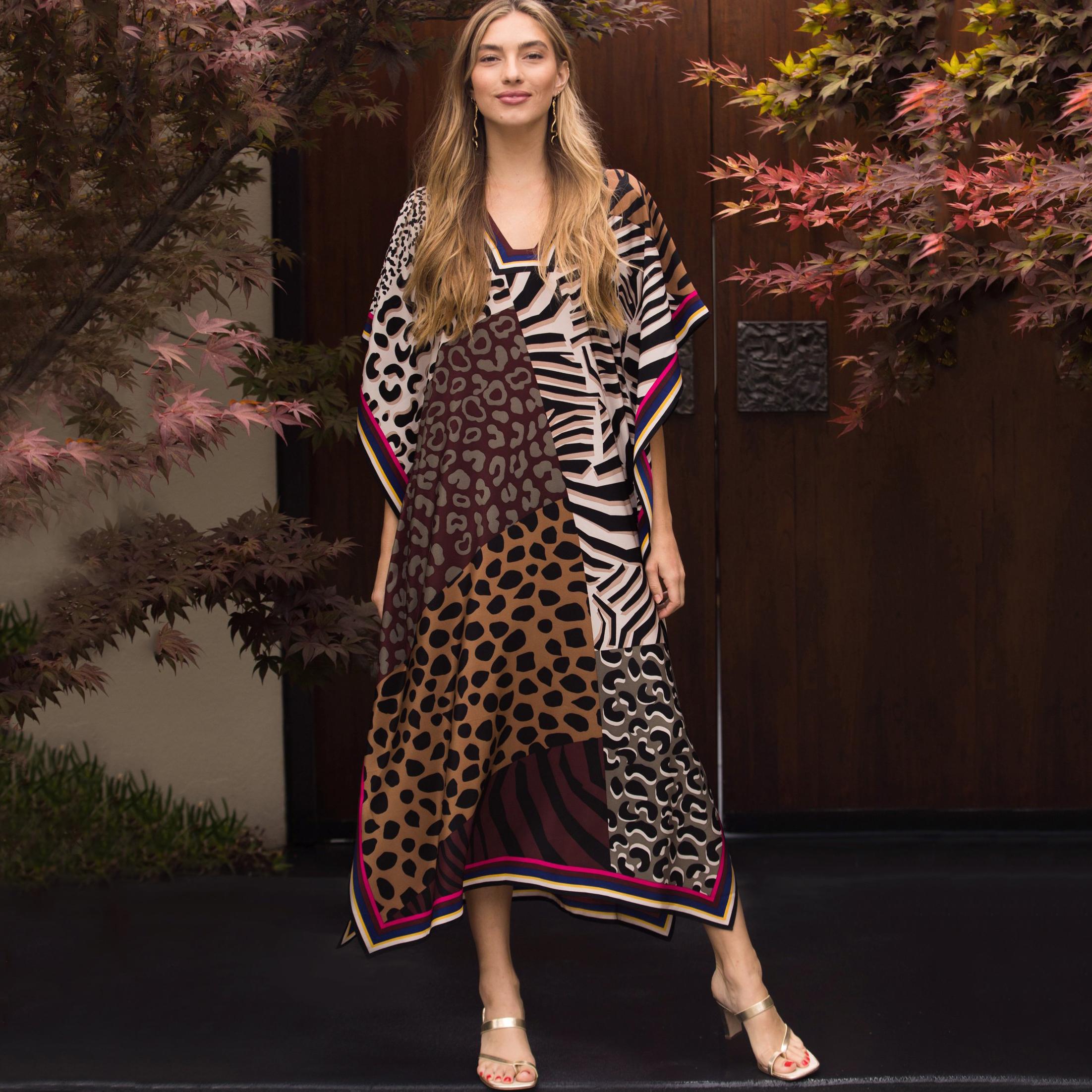 

Новинка лета, халат-бикини, модное хлопковое длинное элегантное платье с леопардовым принтом и v-образным вырезом, повседневные свободные женские пляжные купальники, накидка