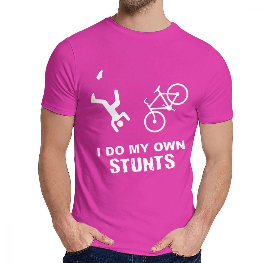 Faccio le mie acrobazie in bicicletta Maglietta Divertente da Bici Casual Girocollo Uomo Geek S