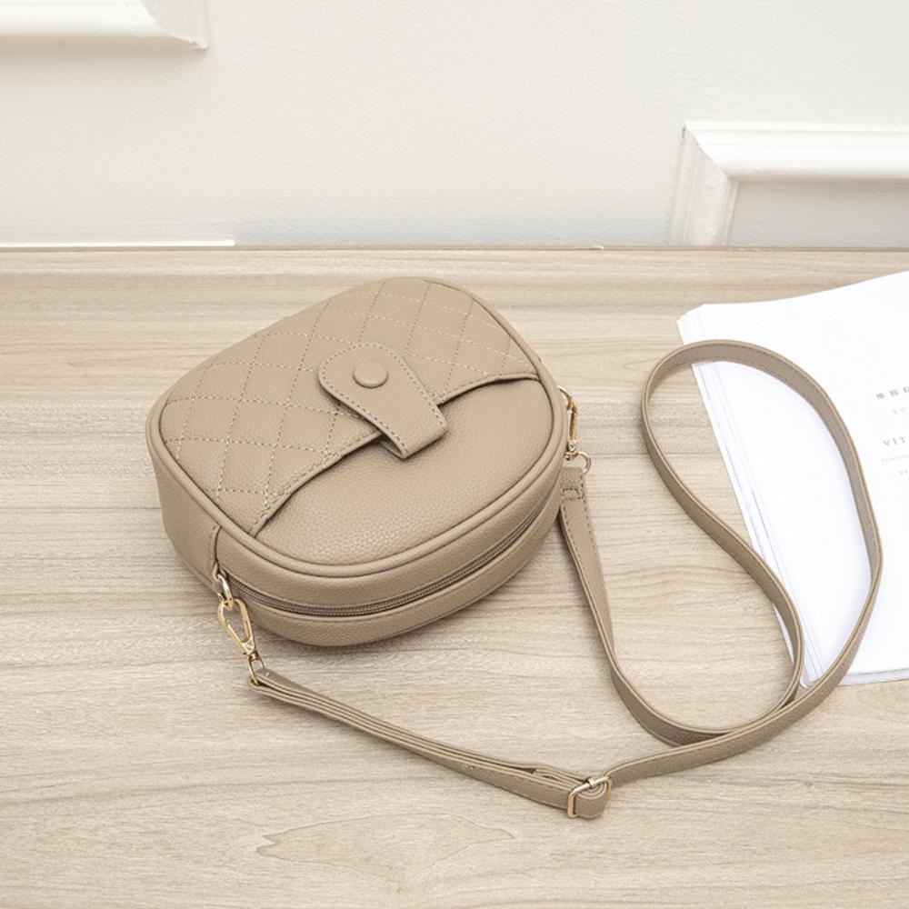 New Fashionable Embroidered Solid Color Small Square Bag For Women, Practical, Versatile Commuter Crossbody Shoulder Ladies' Bag