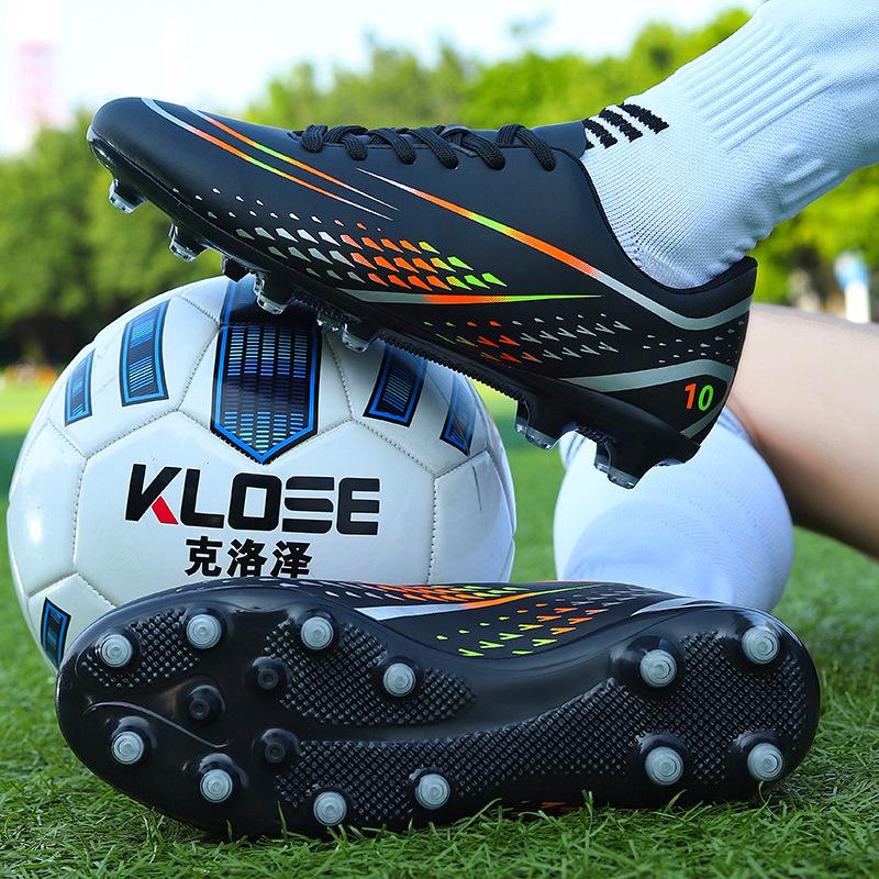 Football Shoes Boys and Girls Tf Broken Nails Artificial Turf AG Nails Youth Student Leather Foot School Training Shoes