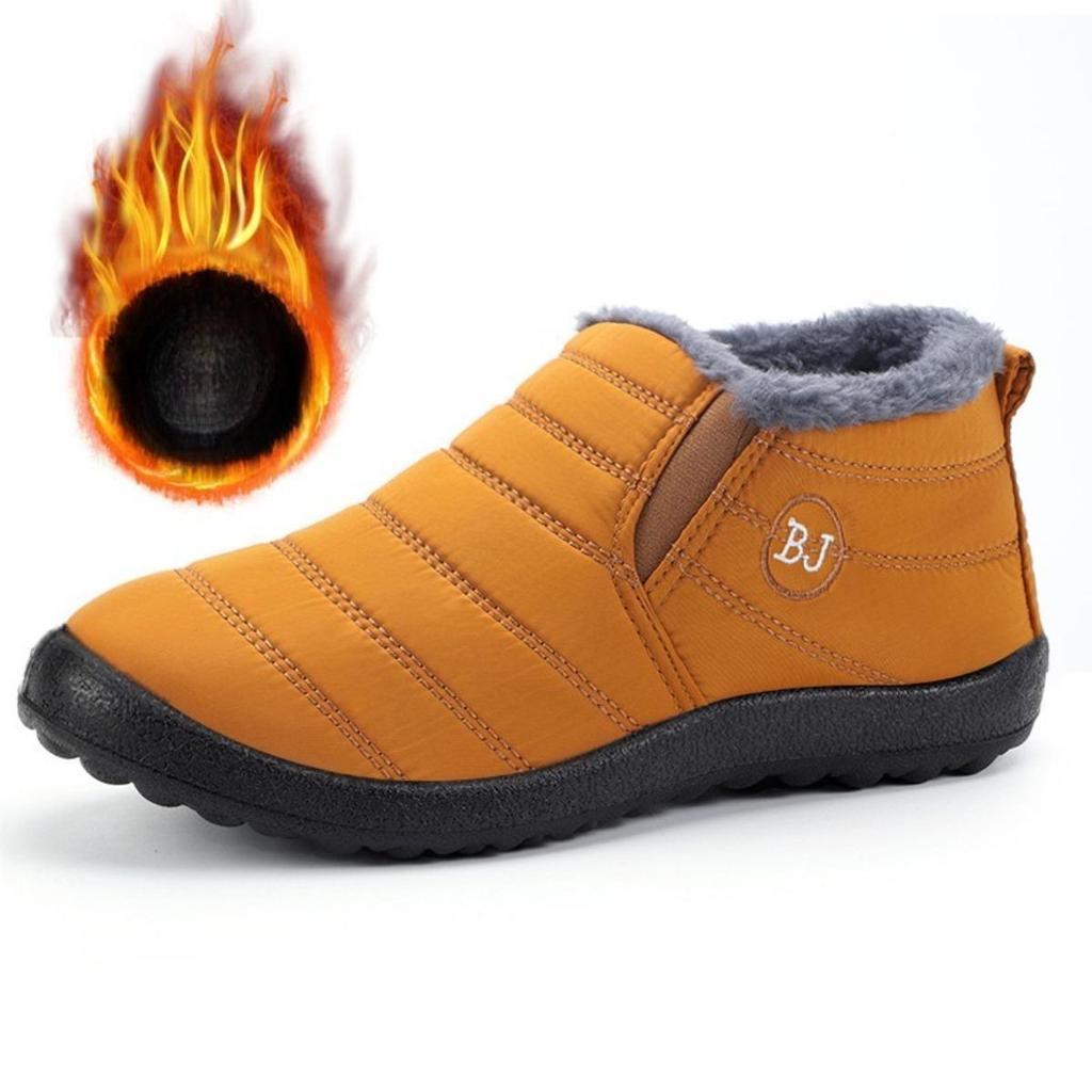 Men's and Women's, Waterproof, Cotton Boots, Umbrella Cloth, Snow Boots, Warm, Low Cut, Thick Cotton Shoes, Lightweight, Women's Boots