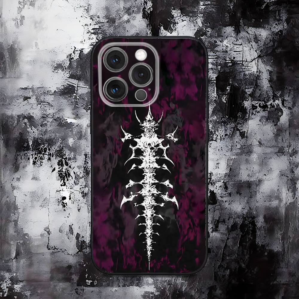 Gothic Coquette Cyber Sigilism Phone Case For iPhone 16,15,14,13,12,11,Pro,Max,Plus,X,XS,SE,E,Mini,Soft Silicone Black Case