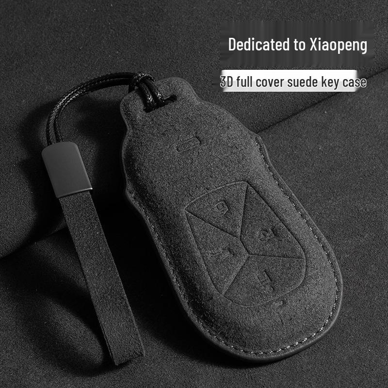 Xiaopeng P7 Suede Key Case for G6, P7i, P5, G3, G3i, G9 Models - Unisex Design with Dedicated Buckle