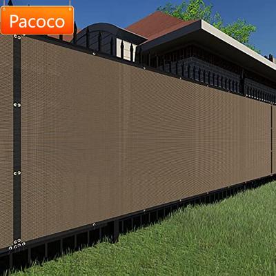Sunshades Depot Privacy Fence Screen Brown Heavy Duty Commercial Windscreen Residential Fence Netting Fence Privacy Blockage