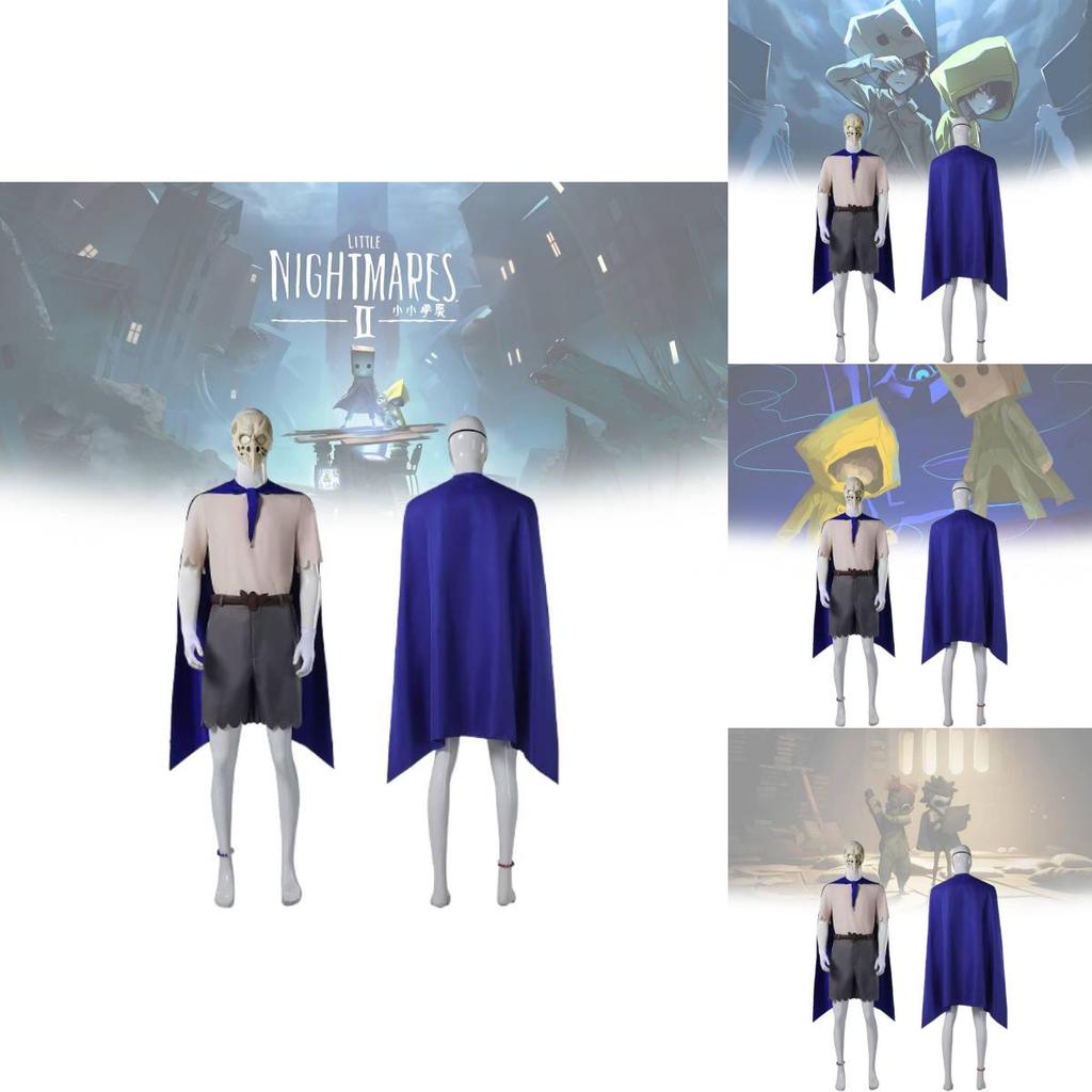 Little Nightmares Cosplay Costume For Adults Featuring Unique Alone Character Design In Blue Color