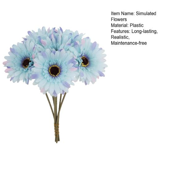 6 db Mű Gerbera Százszorszép Művirág Hajlítható Szárral