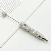 Custom Beadable Pen Blanks Glitter Ballpoint Pen, Sparkly Rhinestone Star Moon Beaded Plastic Creative Gift Pens for Women DIY Handmade Gel Ink School