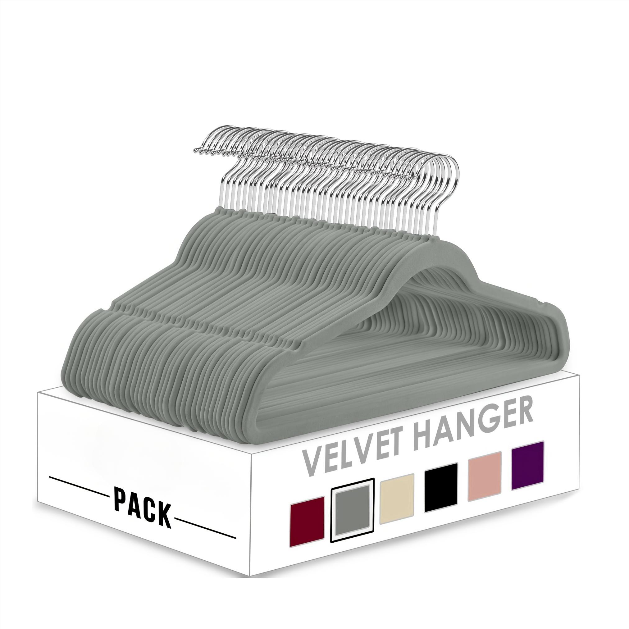 

Вешалка для одежды Velvet 10 шт., нескользящая вешалка, прочная вешалка для пальто, высококачественная вешалка с плотным креплением, экономит место, подходит для гардероба серый
