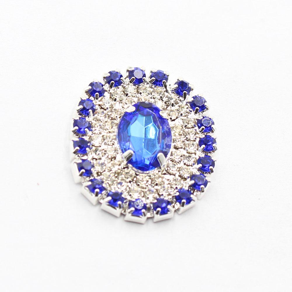 

New 10 pieces 26 * 30mm oval flat bottomed welded crystal color seam inlaid diamond buttons DIY clothing hair accessories