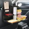 Car Backseat Multifunctional Organizer Folding Table Food Tray Drink Holder ABS