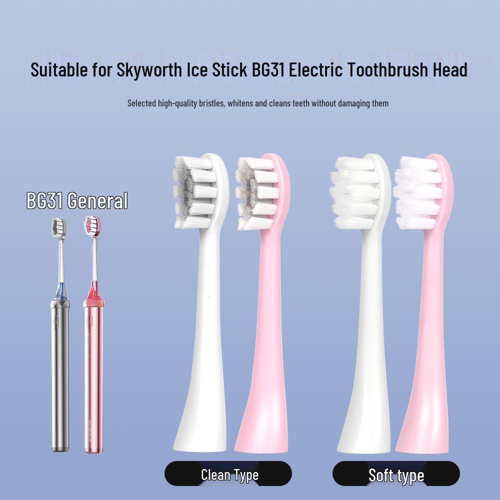Skyworth Sonic Toothbrush Head Replacement for BG31, Universal Soft Bristle
