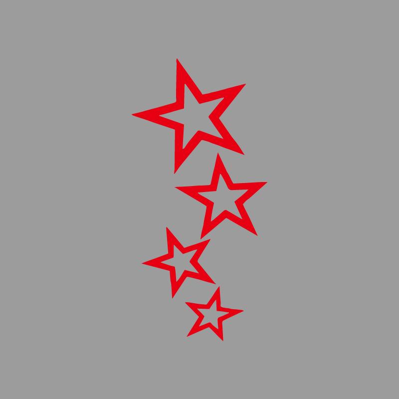 Four-Star Tail Spray Decals And Bumper Creativeandfunny Stickers For Cartoon Fansandloverhigh Quality For Car Trucks Motorcycles