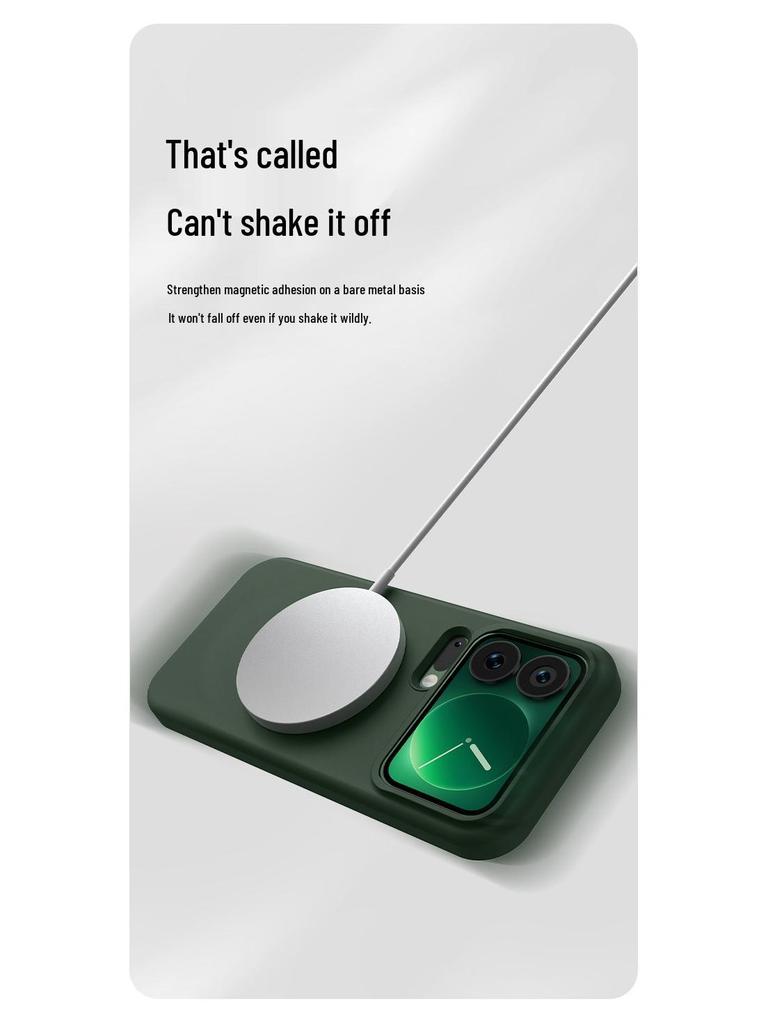Magnetic Charging Drop-Proof Liquid Silicone Case for Xiaomi 17 Pro Max