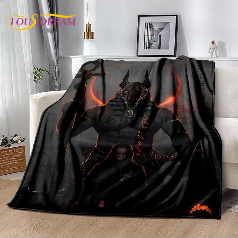 Anubis Egypt Death Mythology Horus Soft Plush Blanket,Flannel Blanket Throw Blanket for Living Room Bedroom Bed Sofa Picnic Kids