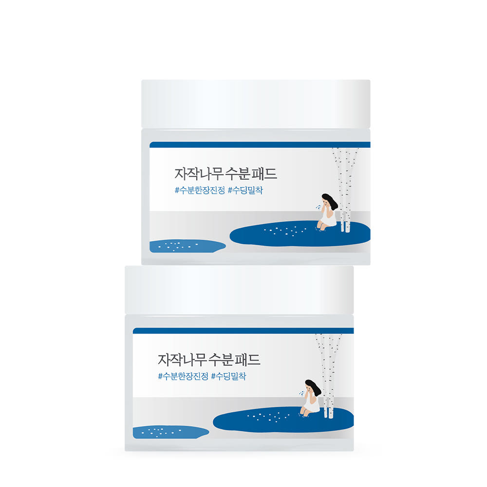 ROUND LAB Birch Juice Moisturizing Pads 80 Sheets × 2 Set Hydrating Toner Pads for Daily Skin Care