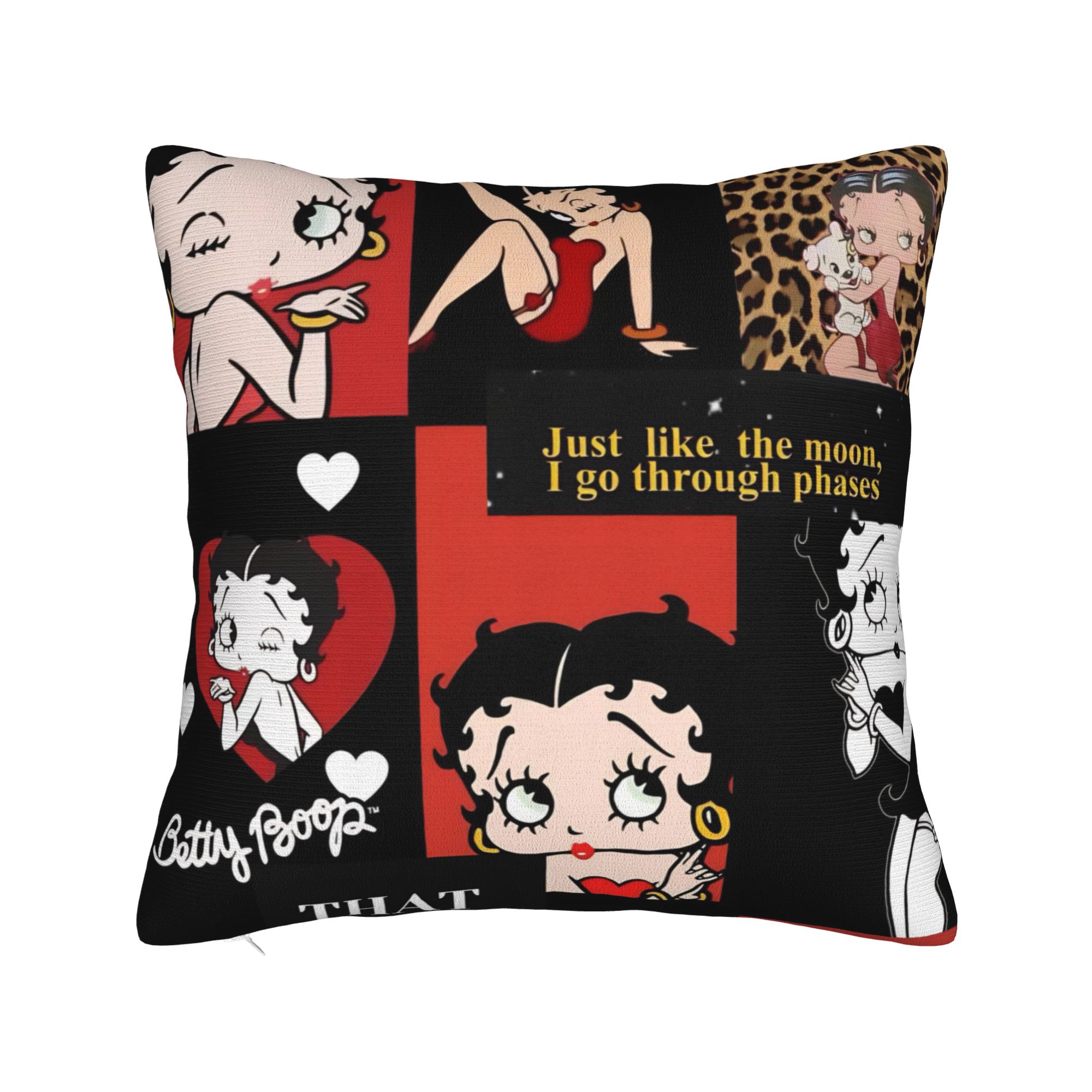 B-Bettys Boops Pillowcases Accessories Soft Cushion Cover Gift  Pillow Case Cover Seater Multiple Sizes 20x20Inch