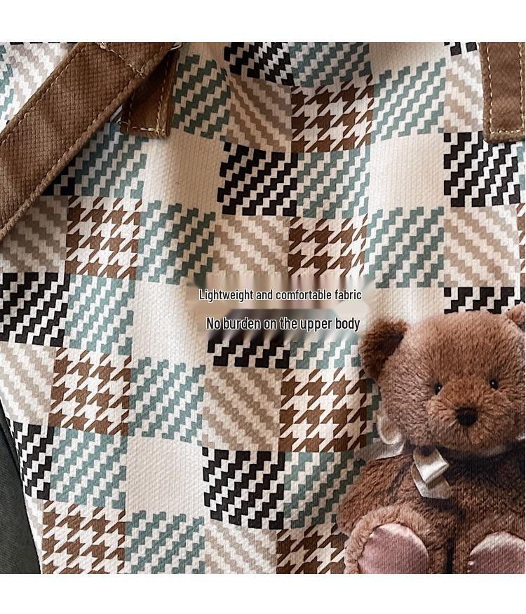 New Style Plaid Tote Bag: Versatile, Large-Capacity, Retro Shoulder Handbag for Women