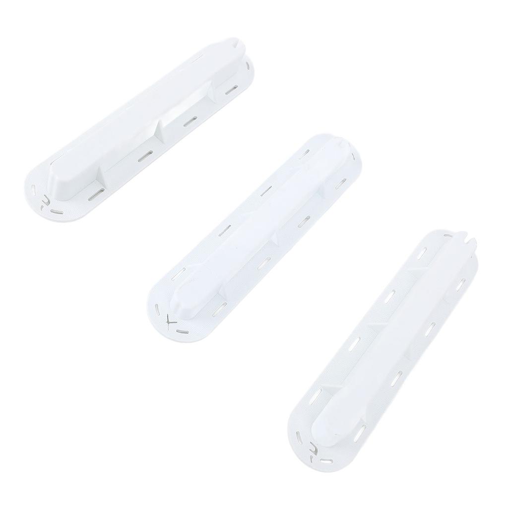 3PCS Fin Box Set PVC Surfboard Surf Fins Plugs Set with Screws Key for Paddle Board Fin Replacement White