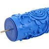 Yosoo 5in Rubber Pattern Paint Roller DIY Beautiful Patterns Art Texture Roller for Wall Ceiling Furniture Washable Reusable Blue (ZZ0077 Flower)