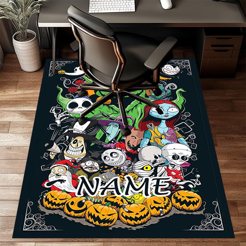 Custom Jack Mat Personalized Name, Polyester Washable Indoor Entryway Rug, Gift for Christmas, Easter, Thanksgiving Day