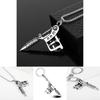 Tattoo Machine Shape Geometric Pendant Necklace With Alloy Charm For Travel Gifts