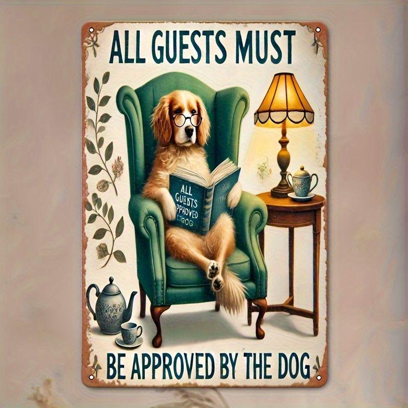 Retro Metal Sign Cute Pets Wall Decor Tin Plate Art for Living Room Bar Cafe