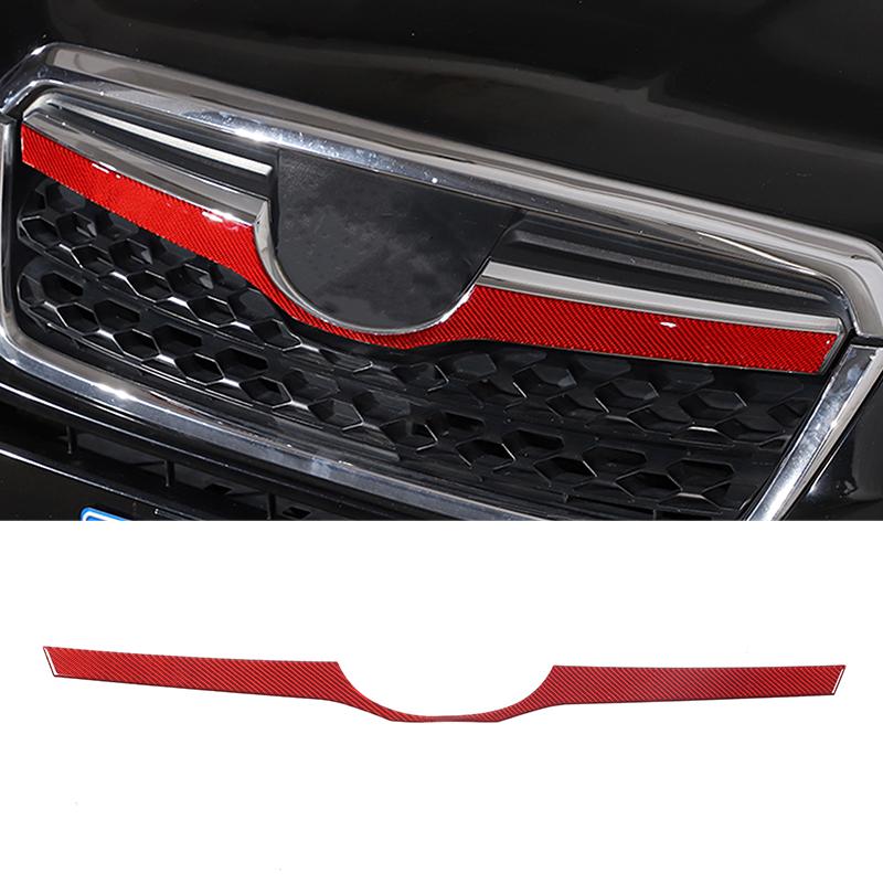 For Subaru Forester 2013-2018 Red Soft Carbon Fiber Interior Kit Dashboard Console Gear Shift Panel Decoration Trim Stickers