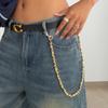 Design Style Irregular Beaded Jeans Chain, Personalized Geometric Clothing Chain, Bag Chain Pendant