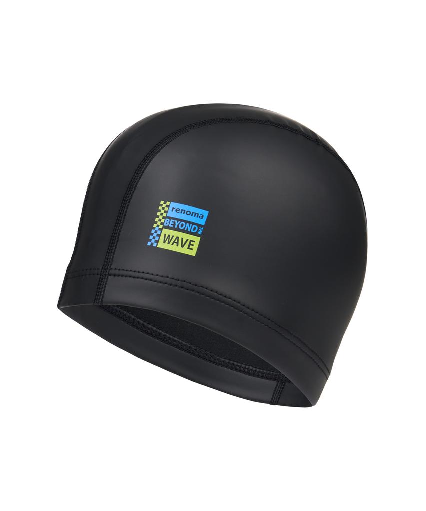 Lenomasuyeongbog Adult Simple Logo Urethane Coated Swim Cap Black Ro-Rc2G007-Bk