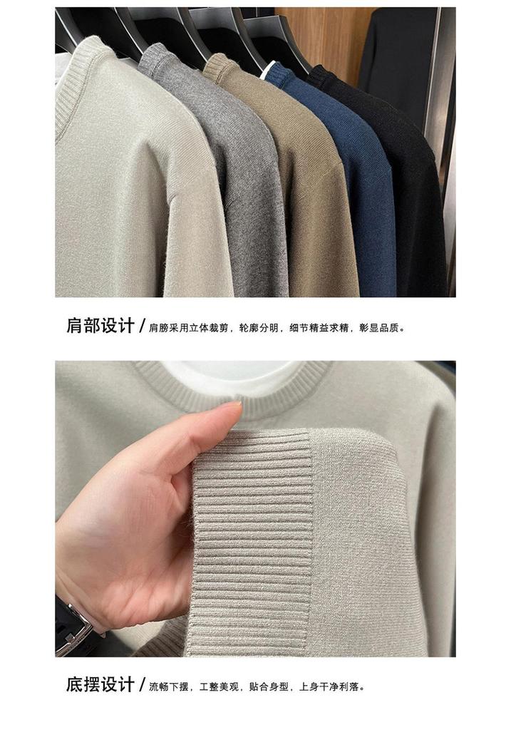 Men's Summer 2025 Heavyweight Henley Collar Two-Piece Look Short Sleeve Casual Knit Sweater