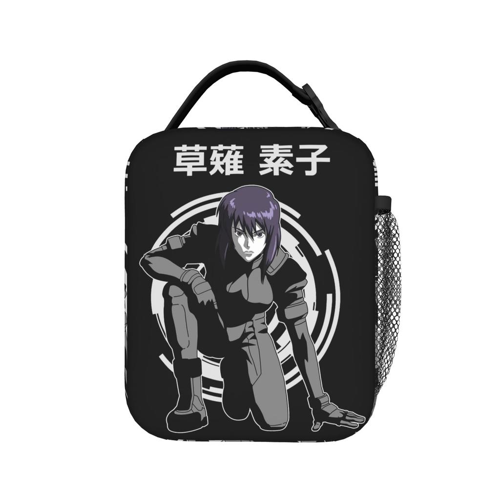 The Glitch In the Ghost Insulated Lunch Bags Large Ghost In The Shell Reusable Cooler Bag Tote Lunch Box  Food Storage Bags