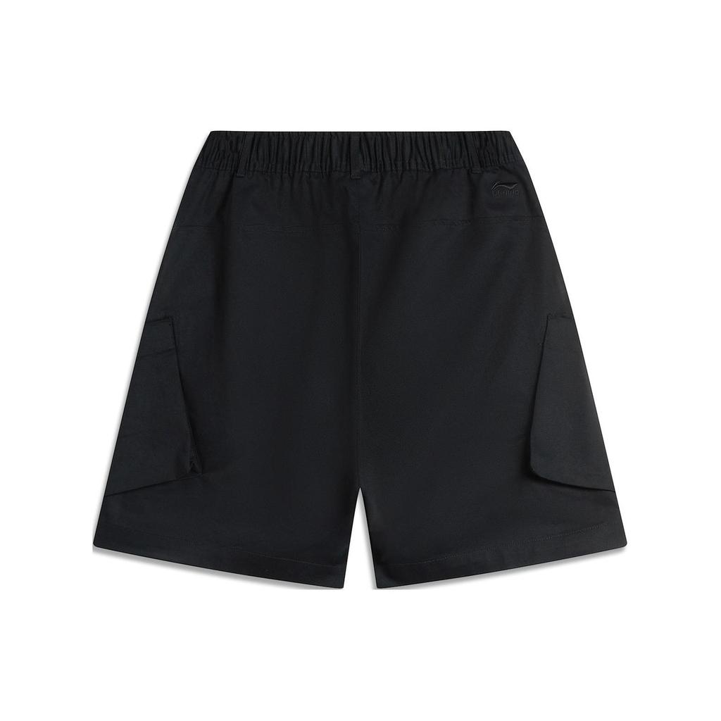 Li Ning X Disney Collaboration Disney Collection Letter Print Loose Woven Casual Shorts Men shorts Black AKSU325-2