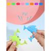 New 9pcs Suction Sticky Cup Kids Education Soft Building Blocks Versatile Ocean Animal Puppet Bath Sensory Toy for baby gift