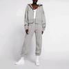 New Nike Women's Sportswear Collection Essential Fleece Trousers Dark Grey Heather/White BV4089-063