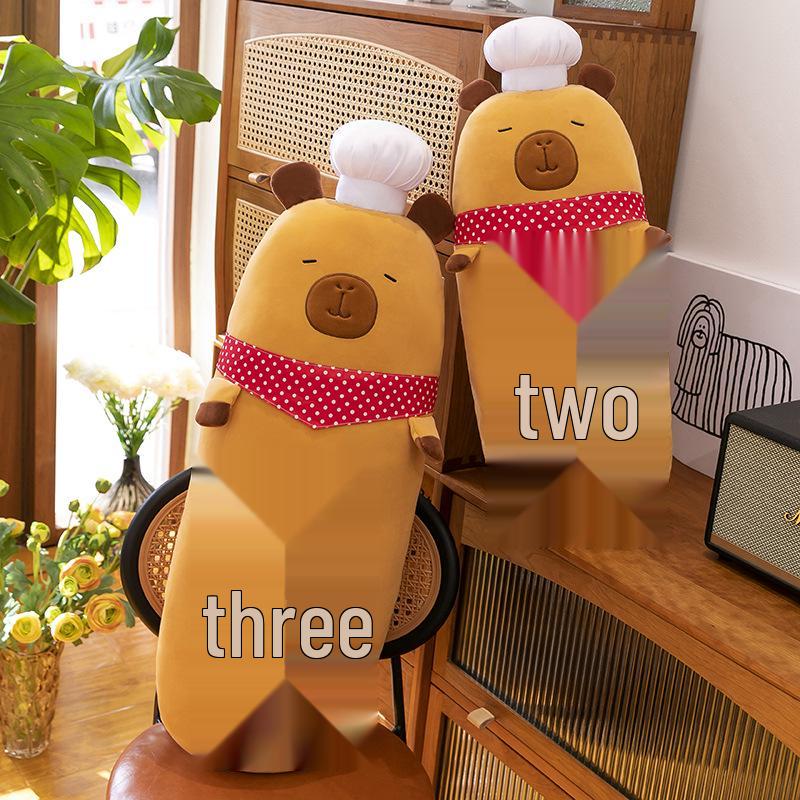 Capybara Plush Hug Pillow: Baguette-Shaped Doll for Kids, Sleeping, or Gift 70 cm