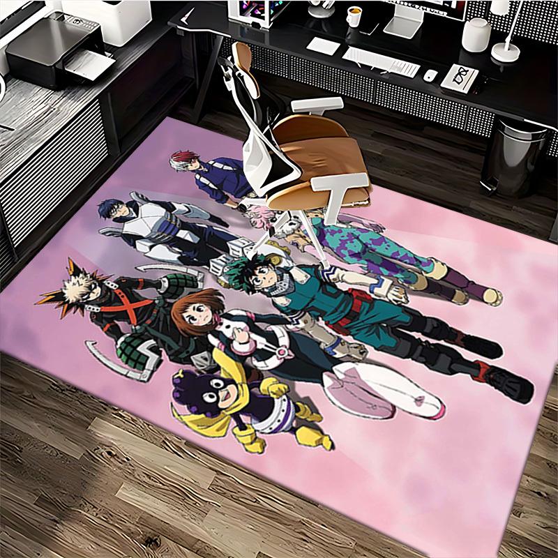 1pc My Hero Academia Midoriya Izuku Chair Mat - Anime Cartoon Design Office Desk Pad, Non-Slip Carpet for Home Decor, Suitable for All Seasons.T068