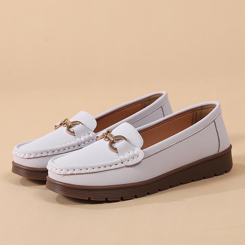 Women Moccasins Leather Shoes Driving Comfort Flats Casual Loafers Walking Maternity Shoes for Girl