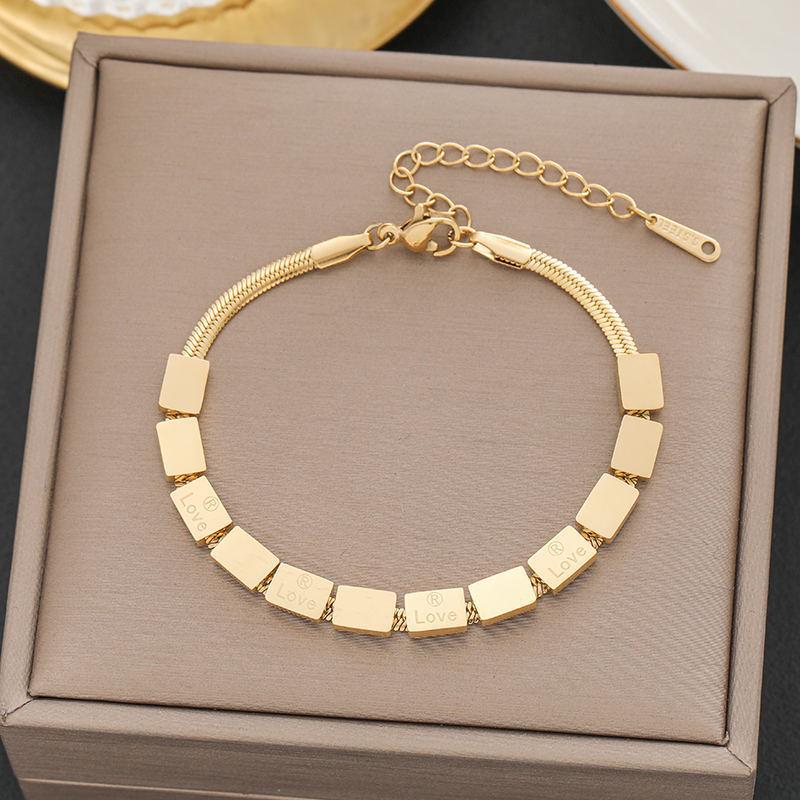 Women's Fashion Titanium Steel Bracelet: Elegant Japanese & Korean Design, Non-Fading Stainless Steel, Versatile Jewelry.