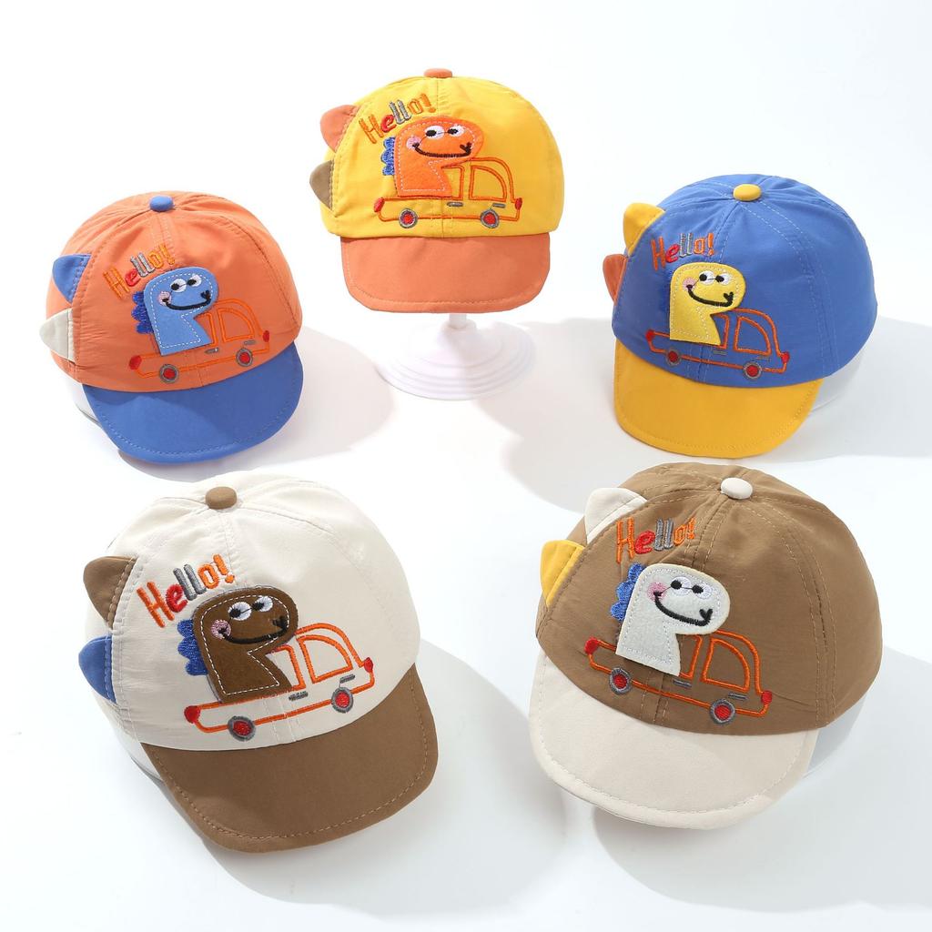 Children's Dinosaur Baseball Cap Boy Cartoon Embroidered Baseball Cap Cute Multi-color Girl Hat