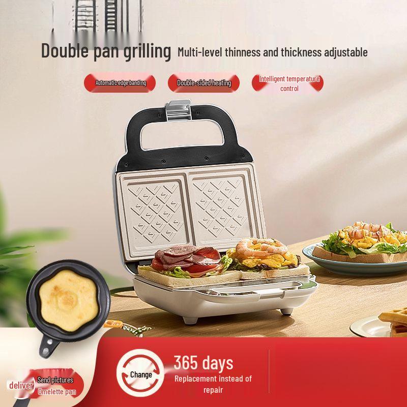 Dual-Plate Breakfast and Waffle Maker