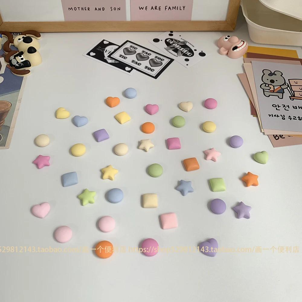 10 Stück Macaron Mattiert Rund Quadrat Kühlschrankmagnete Stark Sterne Liebe Magnetisch Pos Fest