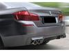 BMW 5 Series F10/F18 M5-Style Quad Exhaust Tailpipes, Stainless Steel & Carbon Fiber for 520, 525, 530li.
