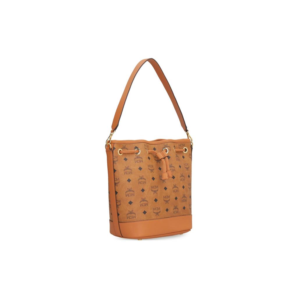 MCM Coated Canvas With Nappa Leather Handbag, Shoulder Bag Regular Women's Brown & Cognac MWDCSDU01CO001