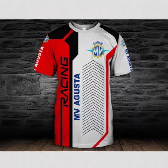 New MV Agusta T-Shirt Motorcycle Racing 3D Printed Men's Sports Casual Fashion Oversized O-Neck T