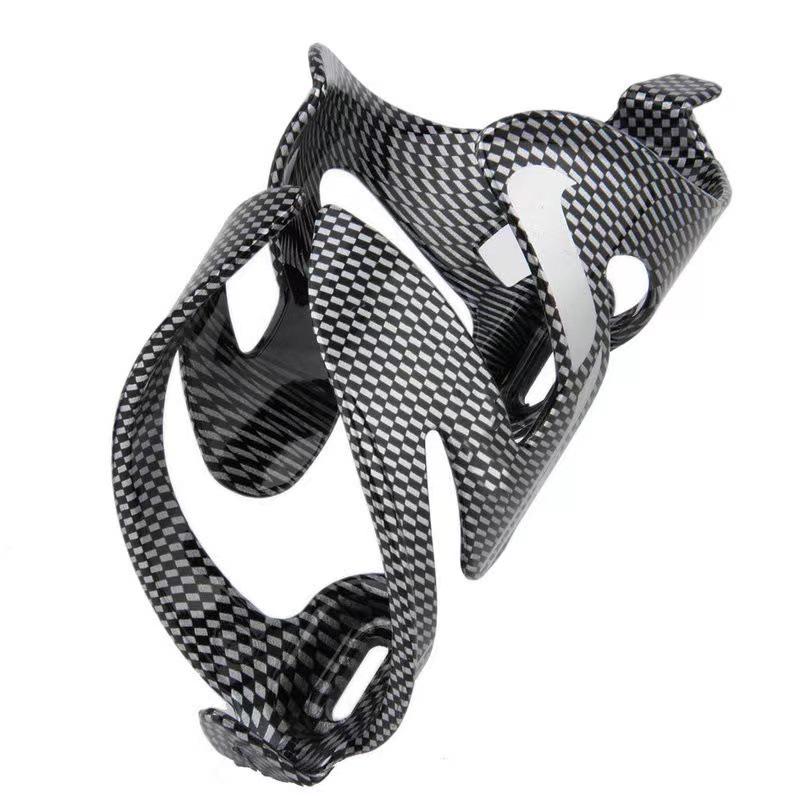 Carbon Fiber Texture Bike Water Bottle Holder - Plastic Cup Holder for Cycling
