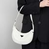 Summer Top Cowhide Crescent Bag for Women  New Spring and Summer High End Half-moon Bag for Commuting One Shoulder